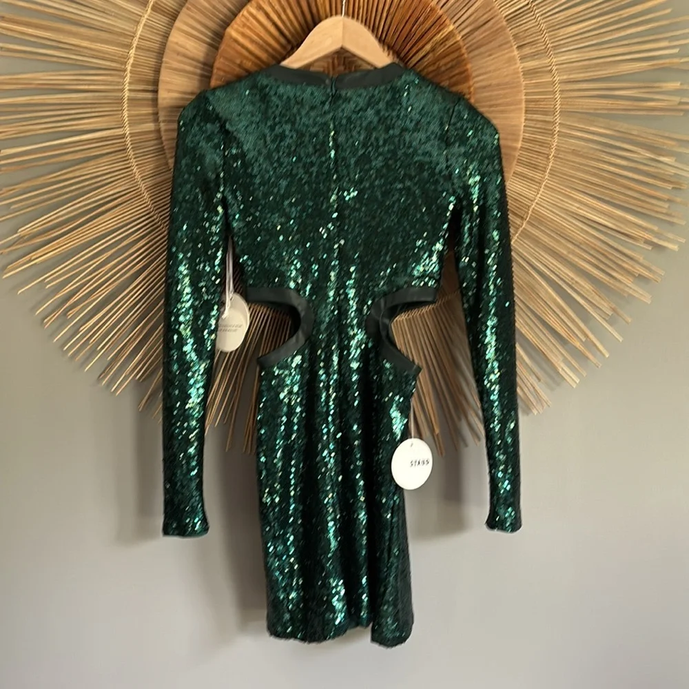 STAUD sequin minidress xs NWT - Picture 8 of 8